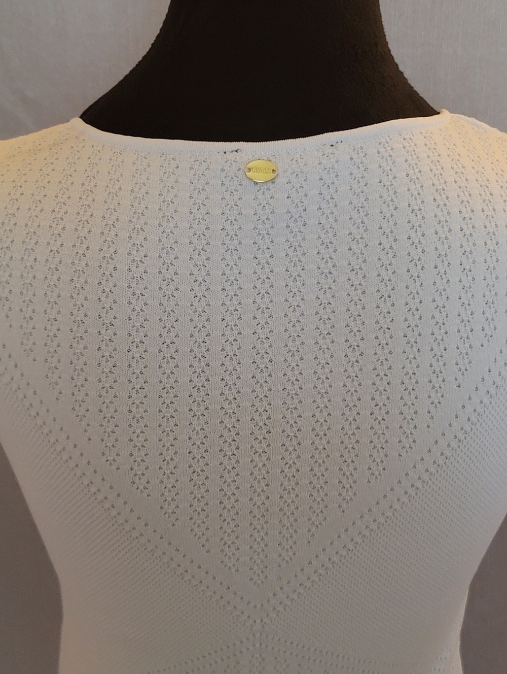 Sleeveless Button-Front Shirt Dress with Waist Tie - White - Picture 3 of 3